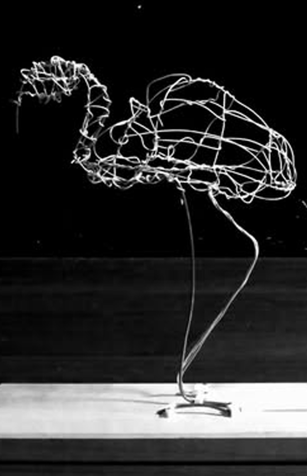 Elegant Wire Stork Sculpture